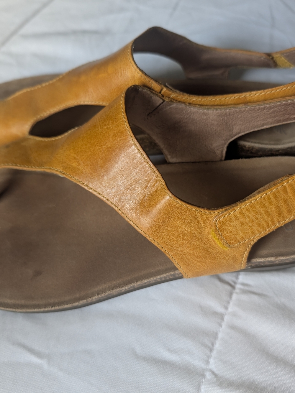 Dansko Honey Distressed Leather Toe-Loop Slingback Sandal - Picture 3 of 7